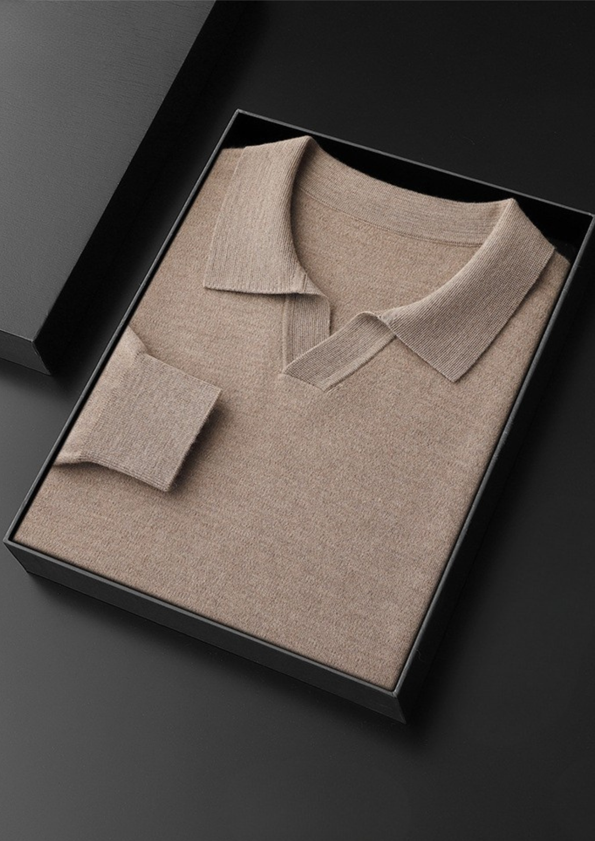 Premium Cashmere Buttonless Sweater Polo | Portovelli