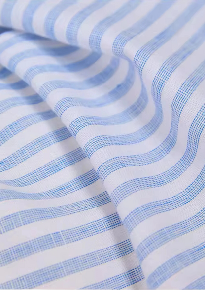 Portofino Striped Coastal Shirt - Light Blue | Portovelli