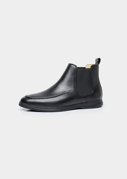 Black Leather Chelsea Boot | Portovelli