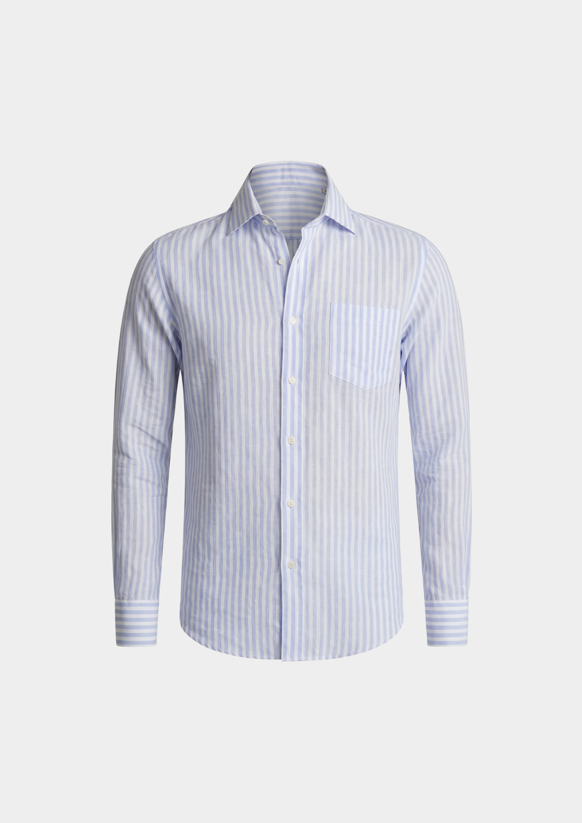 Portofino Striped Coastal Shirt - Light Blue | Portovelli