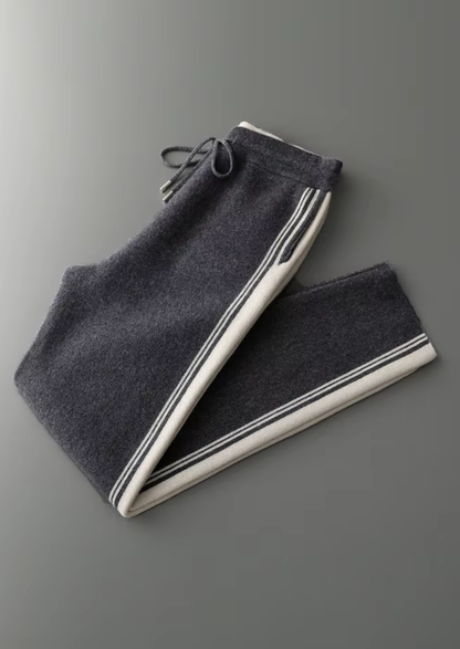 Pure Extra-Fine Merino Wool Dark Gray Damien Set | Portovelli