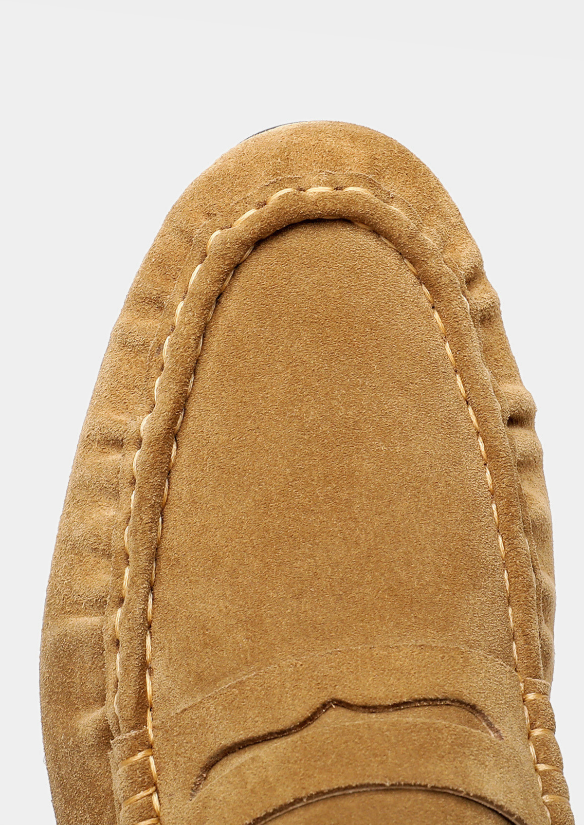 Caramel Classic Penny Suede Loafers | Portovelli