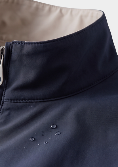 Navy Blue Technical Windbreaker Jacket | Portovelli