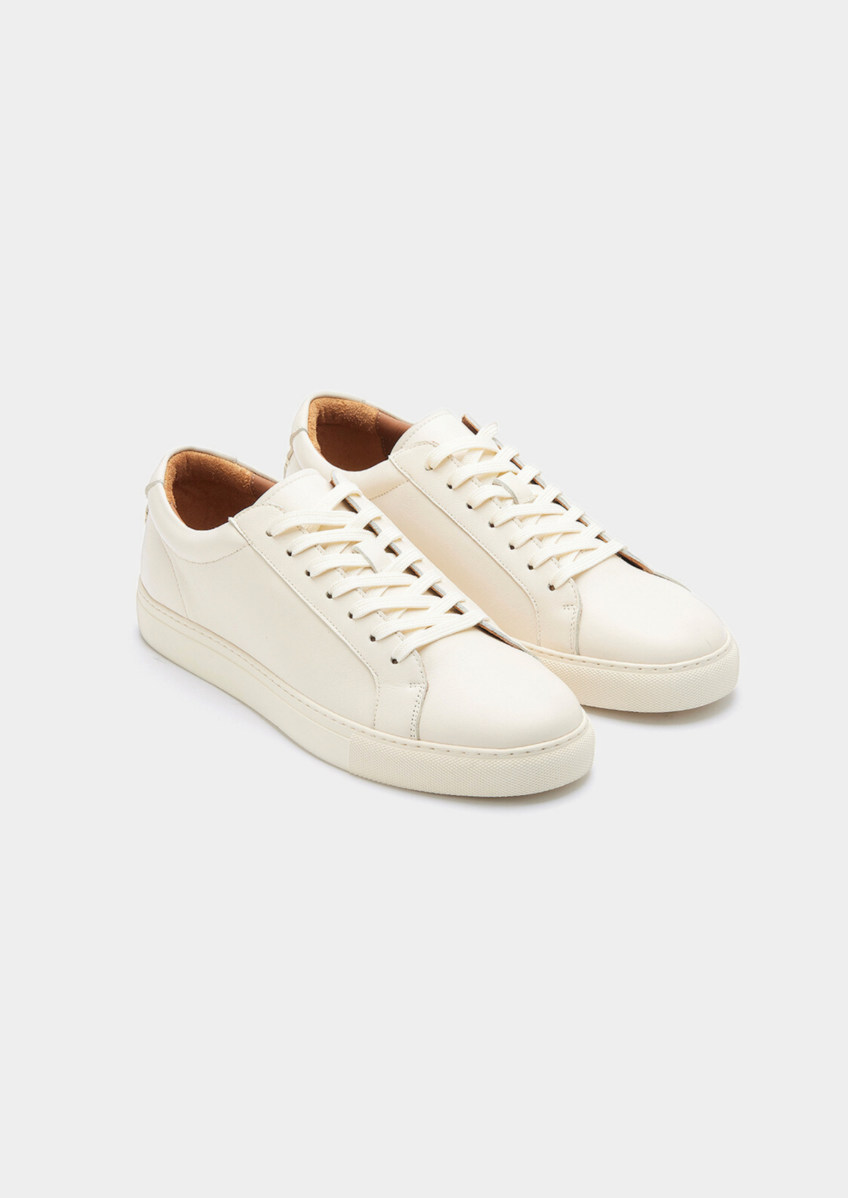 Ivory Essential Leather Sneaker | Portovelli