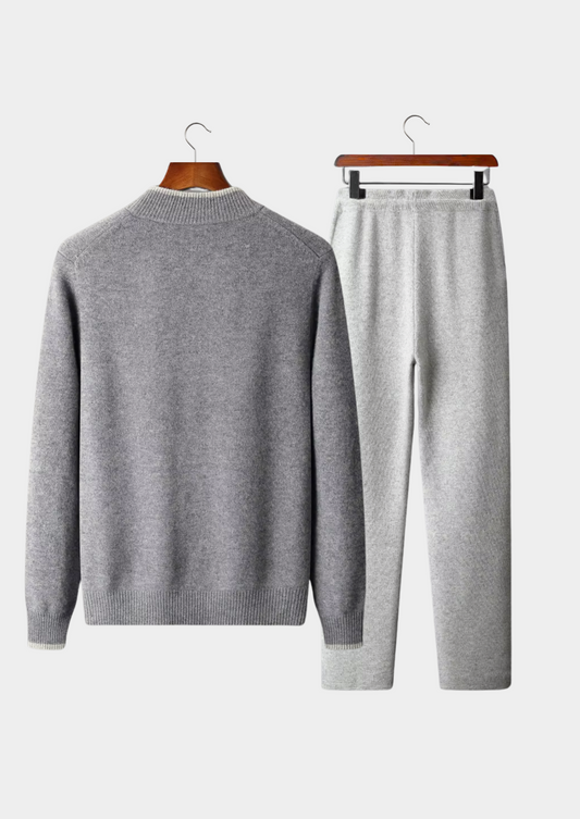 Pure Extra-Fine Merino Wool Two Tone Set | Portovelli