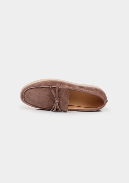 Chestnut Taupe Boat Loafers | Portovelli