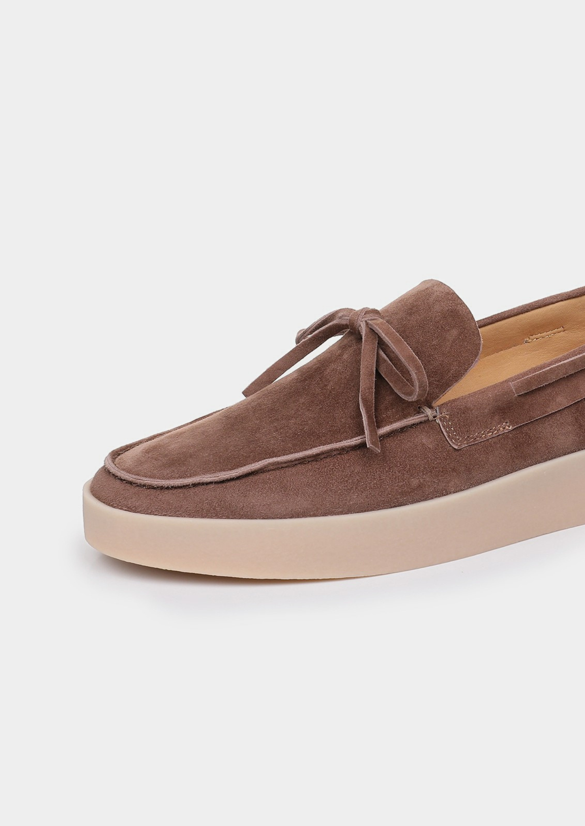 Chestnut Taupe Boat Loafers | Portovelli