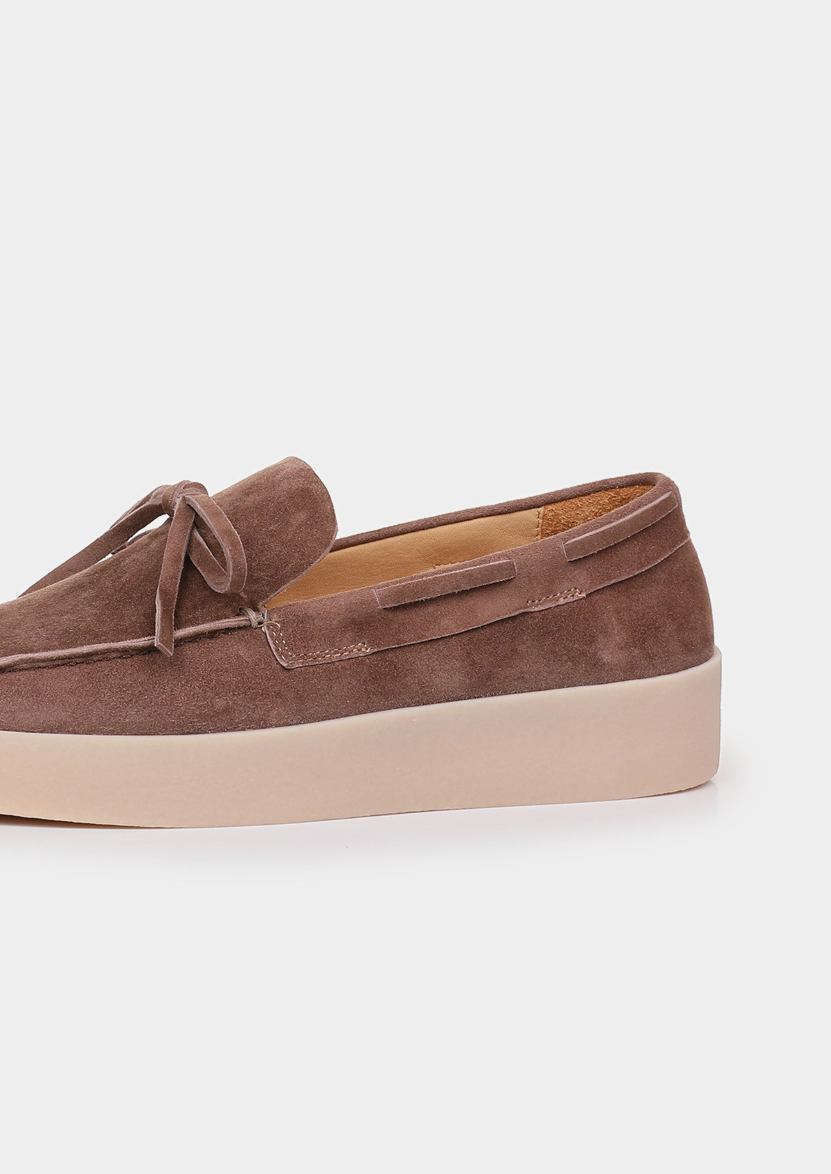 Chestnut Taupe Boat Loafers | Portovelli