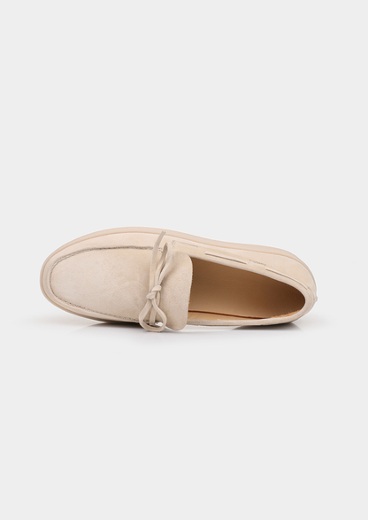 Ivory Boat Loafers | Portovelli