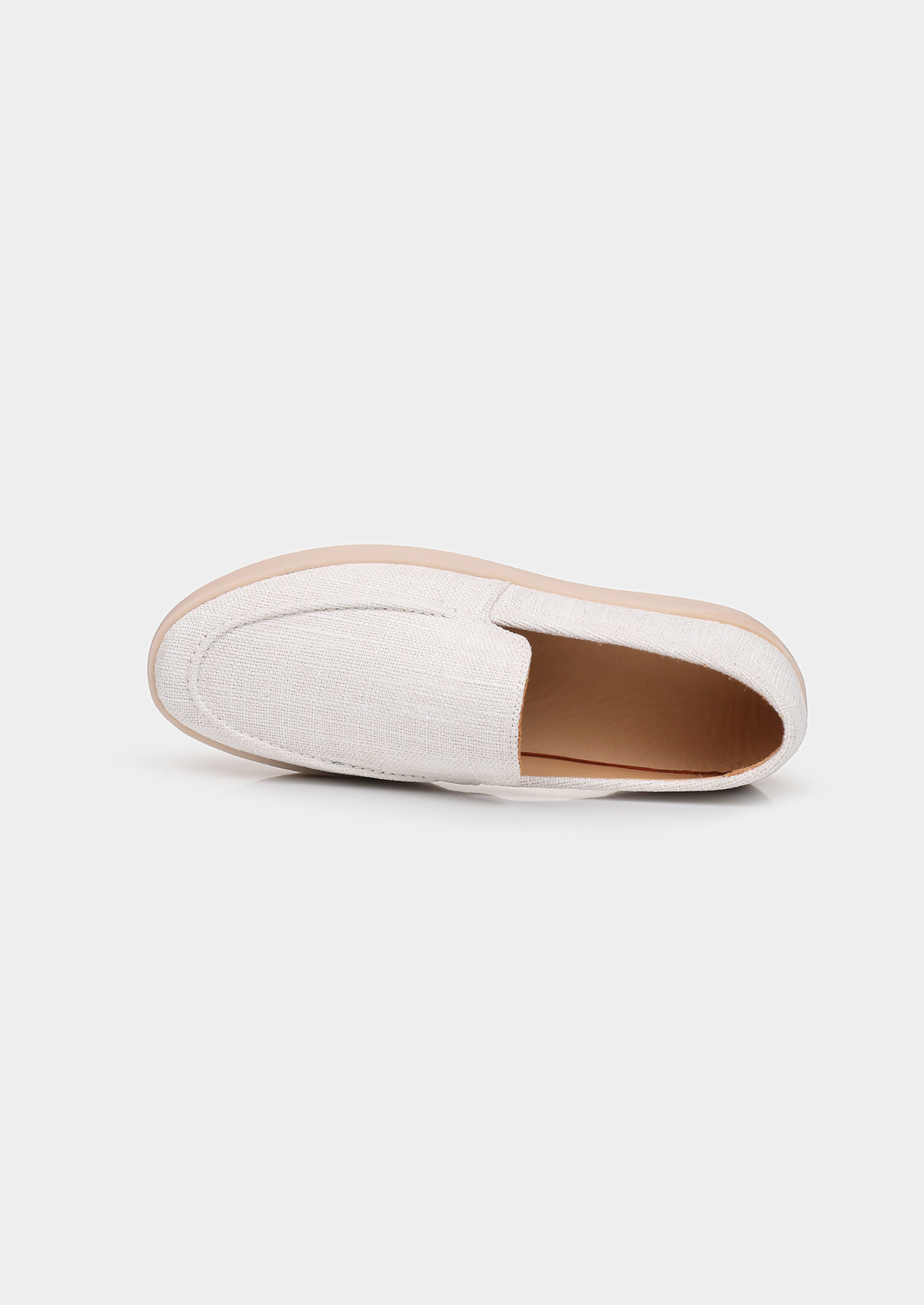 White Linen City Loafers | Portovelli