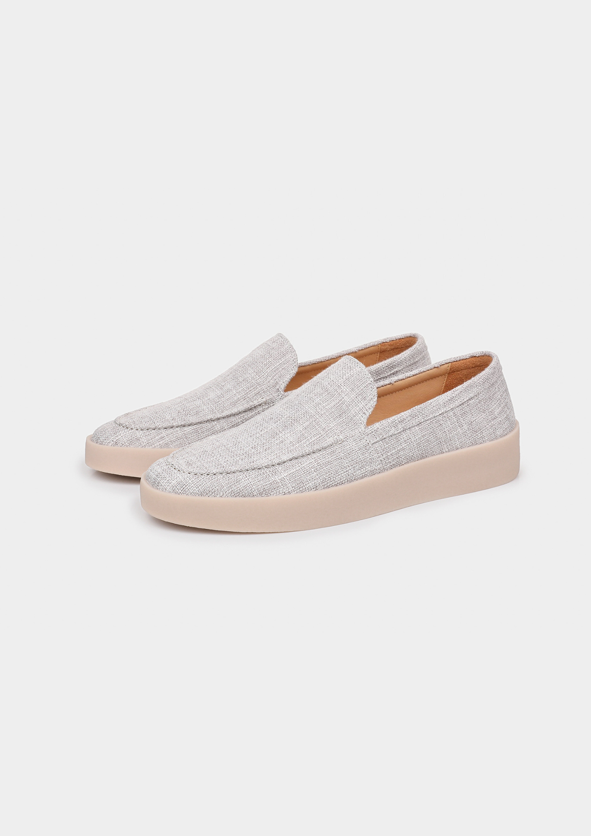 Gray Linen City Loafers | Portovelli