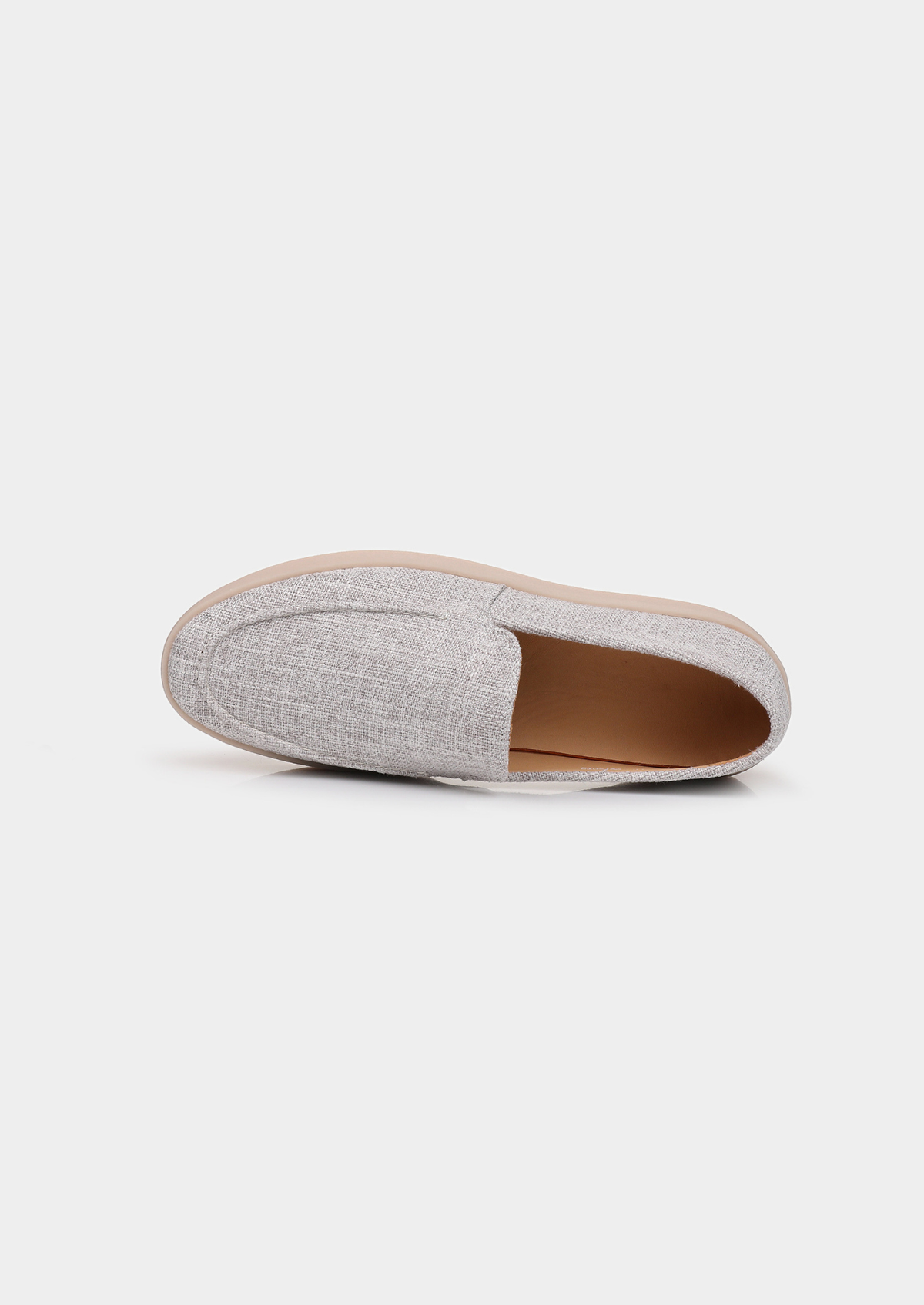 Gray Linen City Loafers | Portovelli