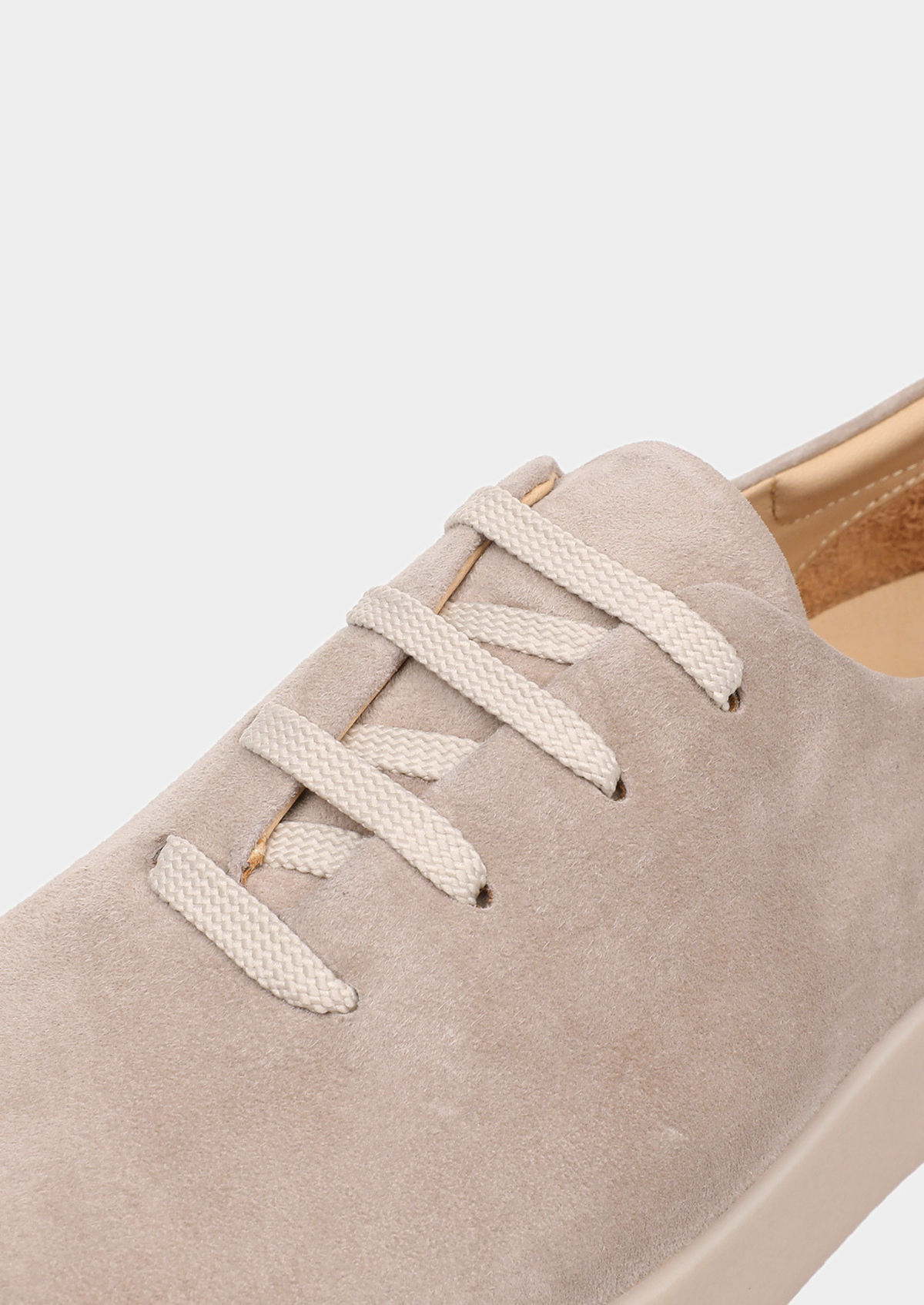 Light Gray Minimal Suede Sneakers | Portovelli