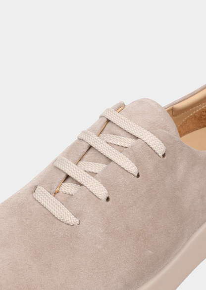 Light Gray Minimal Suede Sneakers | Portovelli