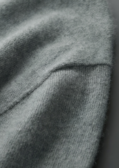 Premium Cashmere Classic Crewneck T-Shirt - Shadow Flint | Portovelli