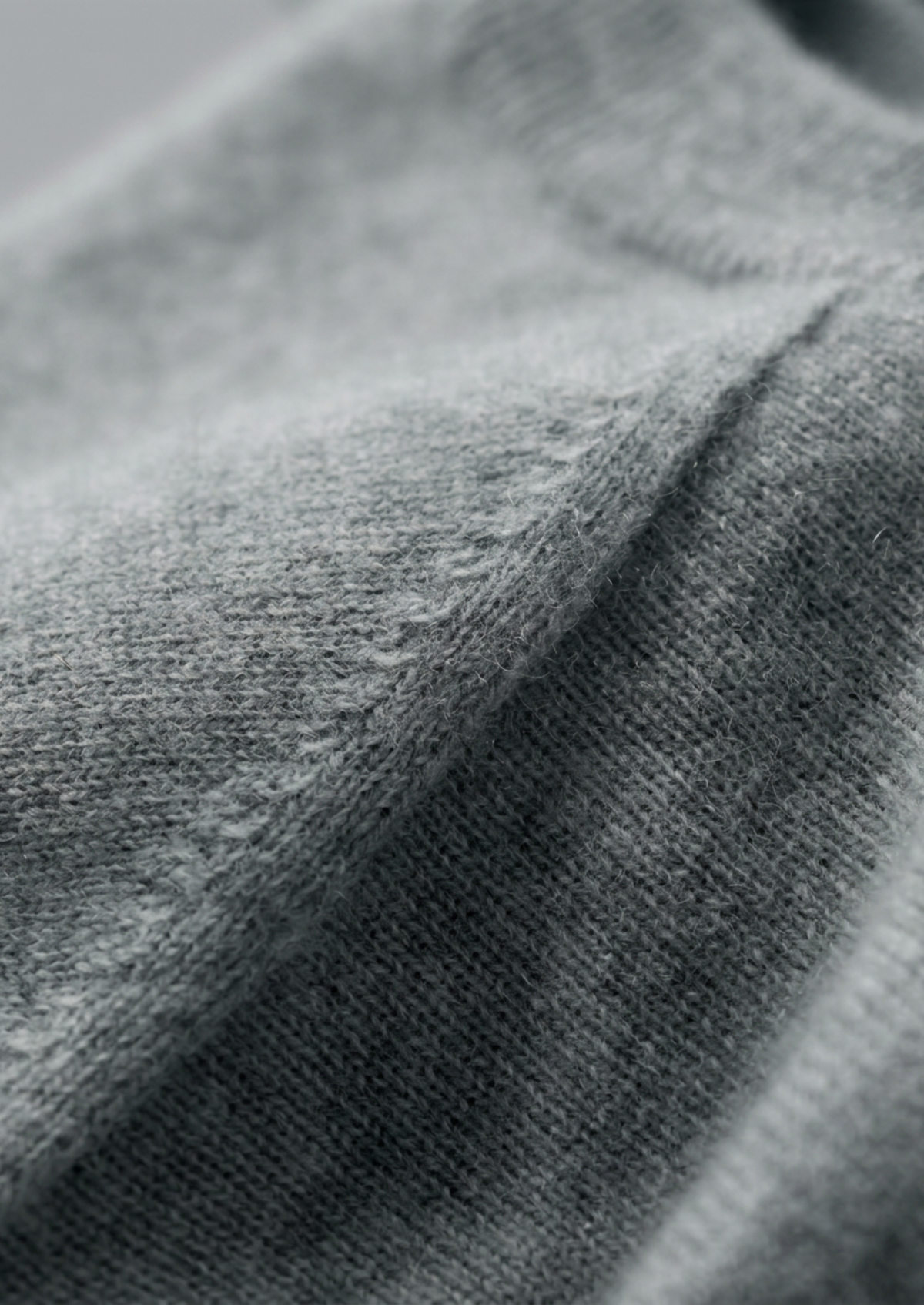 Premium Cashmere Classic Crewneck T-Shirt - Shadow Flint | Portovelli