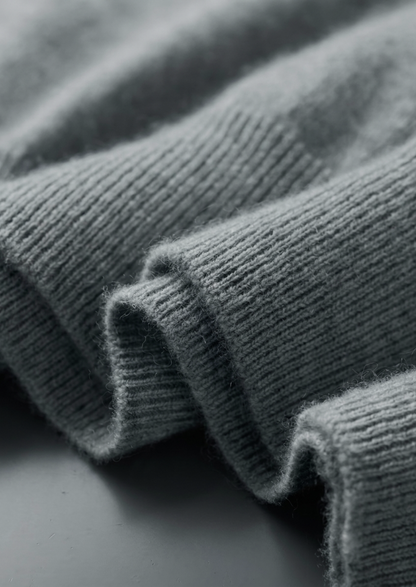 Premium Cashmere Classic Crewneck T-Shirt - Shadow Flint | Portovelli