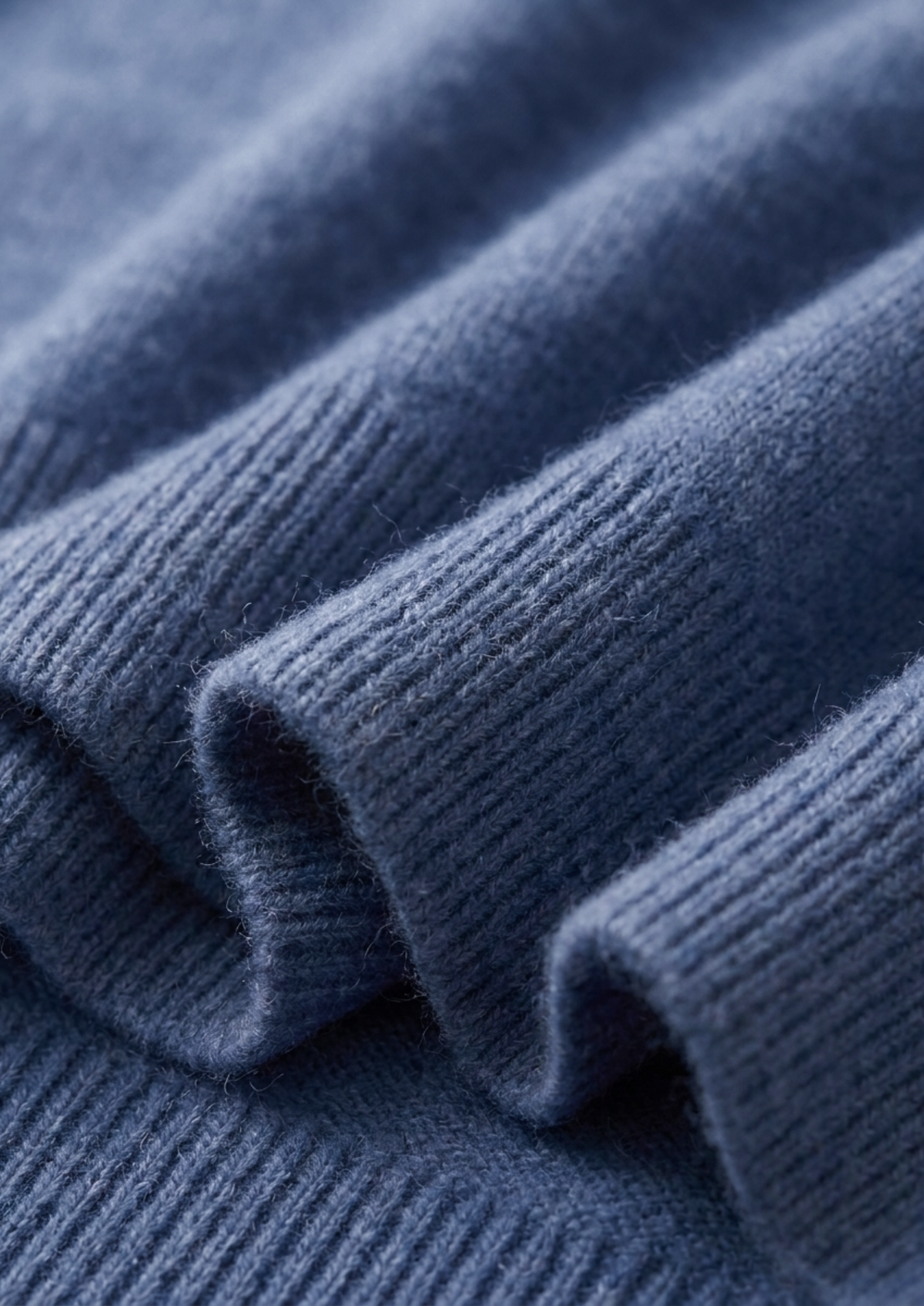 Premium Cashmere Classic Crewneck T-Shirt - Deep Atlantic | Portovelli