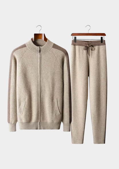 Premium Cashmere Sand Torino Leisure Set | Portovelli