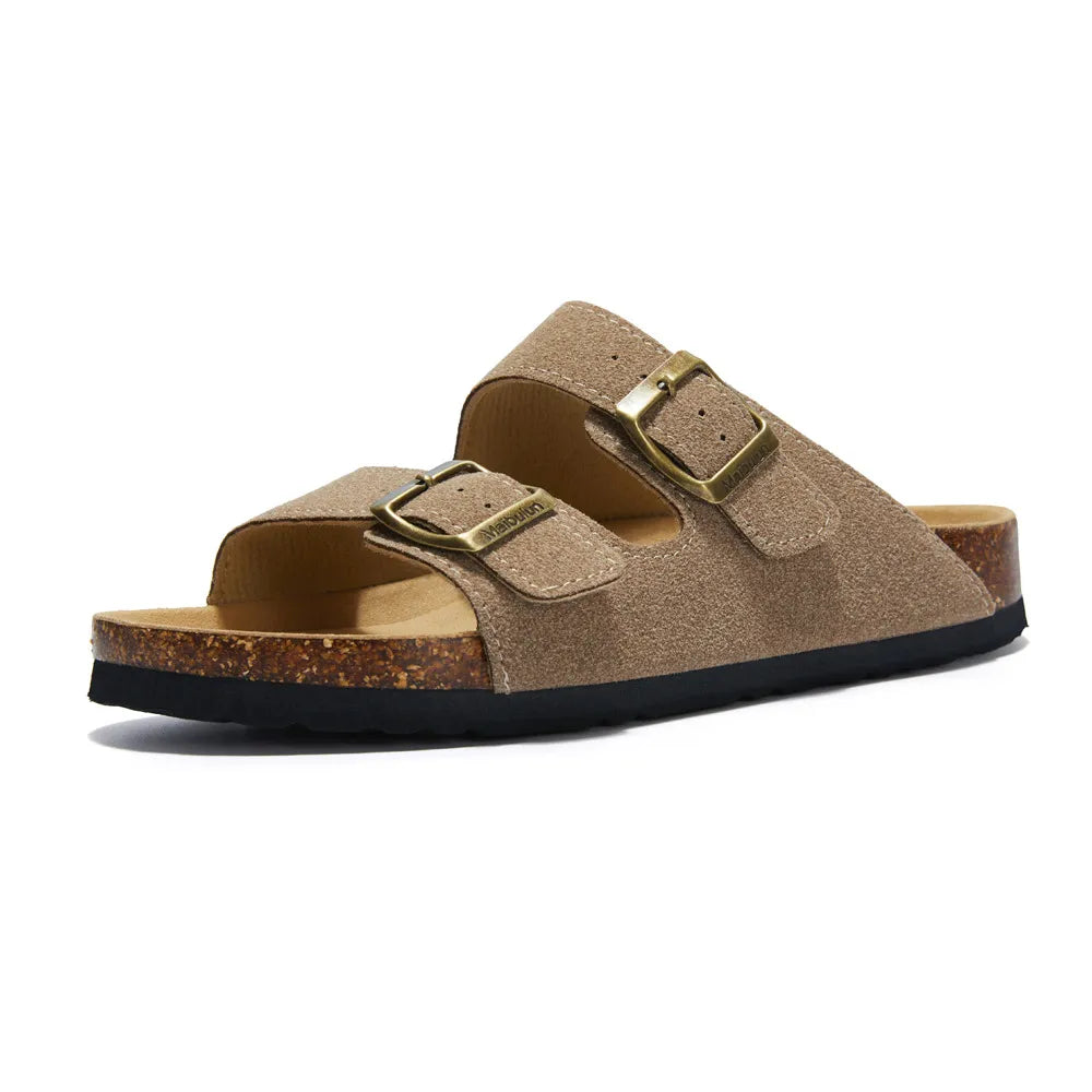 Maibulun Suede Arizona Sandals - Sand | Portovelli