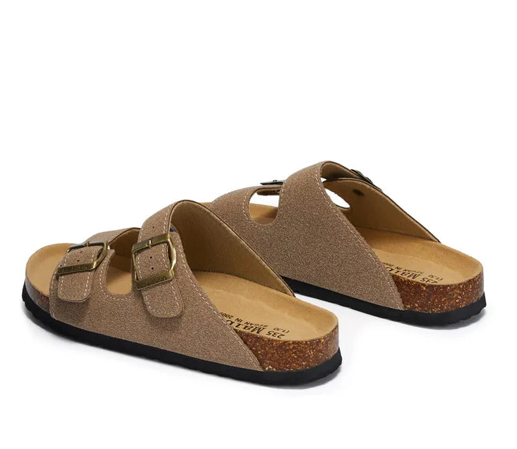 Maibulun Suede Arizona Sandals - Sand | Portovelli