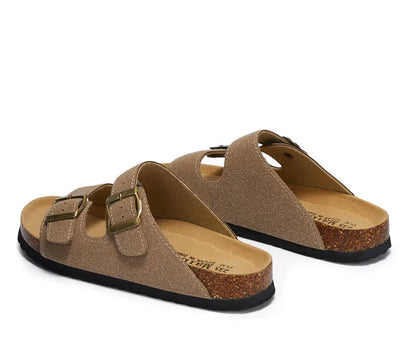 Maibulun Suede Arizona Sandals - Sand | Portovelli