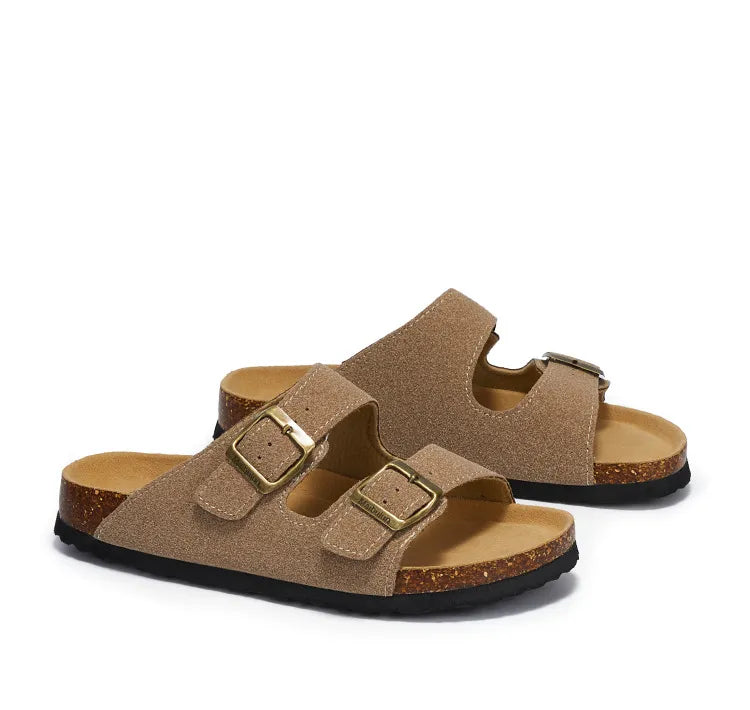 Maibulun Suede Arizona Sandals - Sand | Portovelli