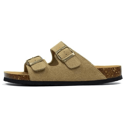 Maibulun Suede Arizona Sandals - Light Brown | Portovelli