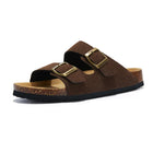 Portovelli Suede Arizona Sandals - Dark Brown