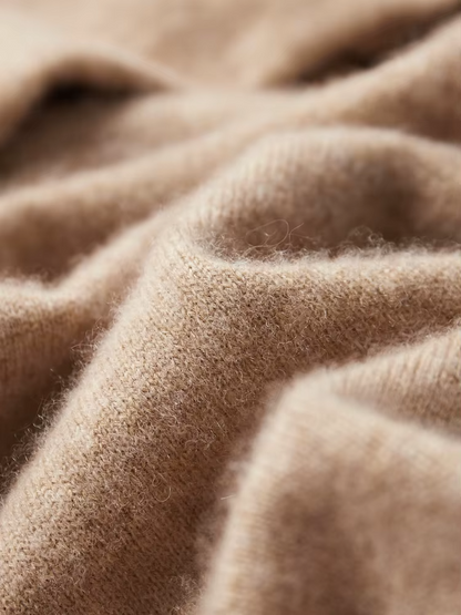 Pure Extra-Fine Merino Wool Beige Leisure Hoodie | Portovelli