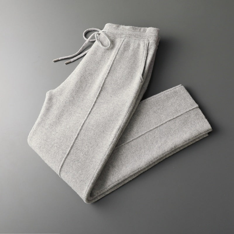 Pure Extra-Fine Merino Wool Leisure Trousers | Portovelli