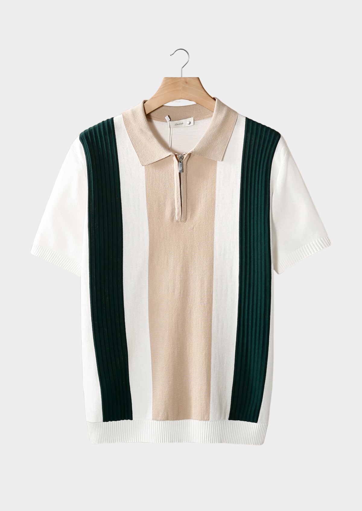 White Resort Zipper Polo | Portovelli