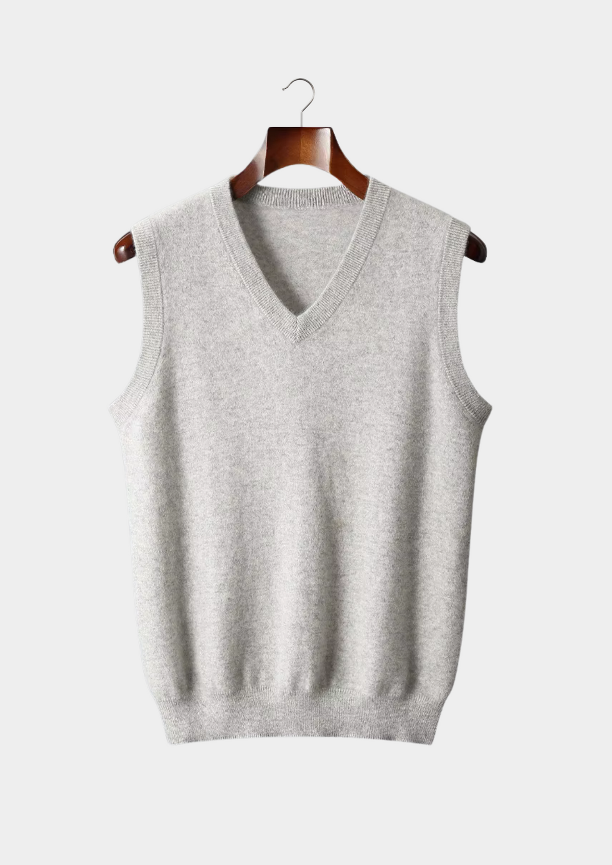 Pure Extra-Fine Merino Wool V-Neck Vest | Portovelli