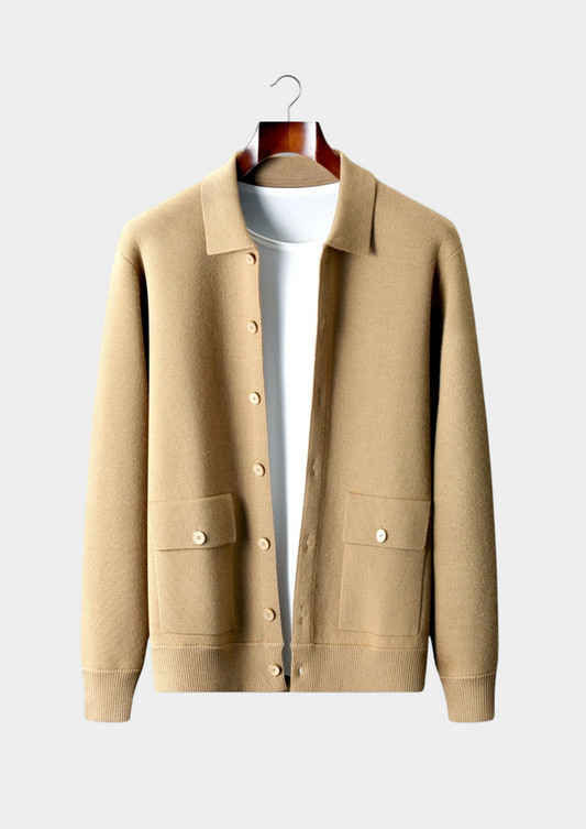 Pure Extra-Fine Merino Wool Button Overshirt | Portovelli