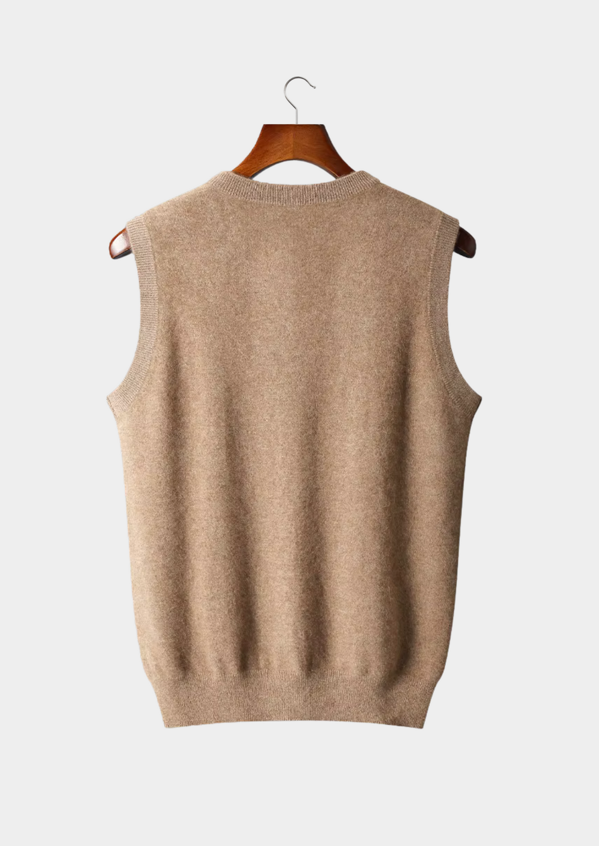 Pure Extra-Fine Merino Wool V-Neck Vest | Portovelli