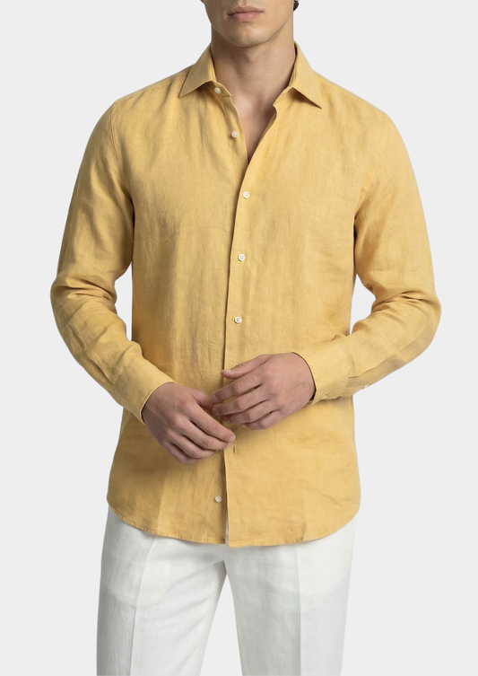Portofino Coastal Shirt - Yellow | Portovelli