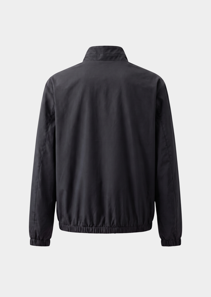 Black Technical Windbreaker Jacket | Portovelli