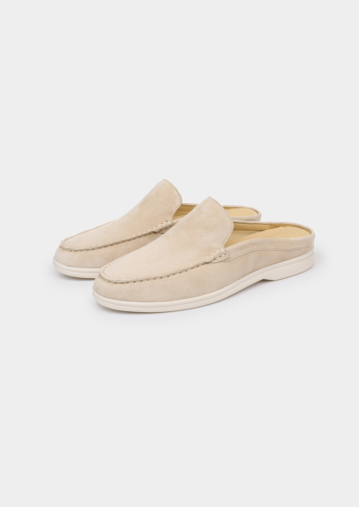 Ivory Marina Suede Slipper | Portovelli