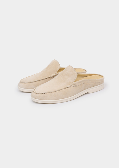 Ivory Marina Suede Slipper | Portovelli