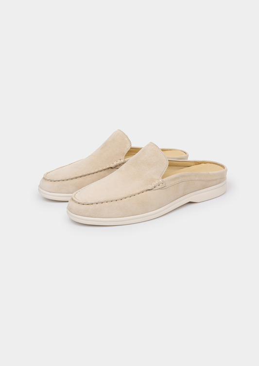 Ivory Marina Suede Slipper | Portovelli
