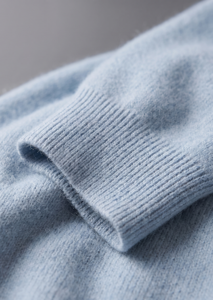 Pure Extra-Fine Merino Wool Light Blue Luzzo Set | Portovelli