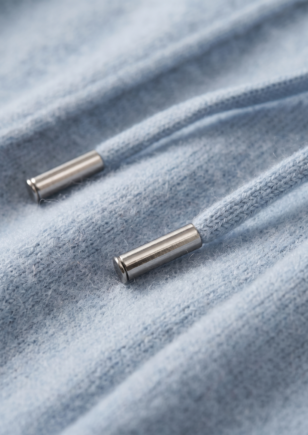 Pure Extra-Fine Merino Wool Light Blue Luzzo Set | Portovelli