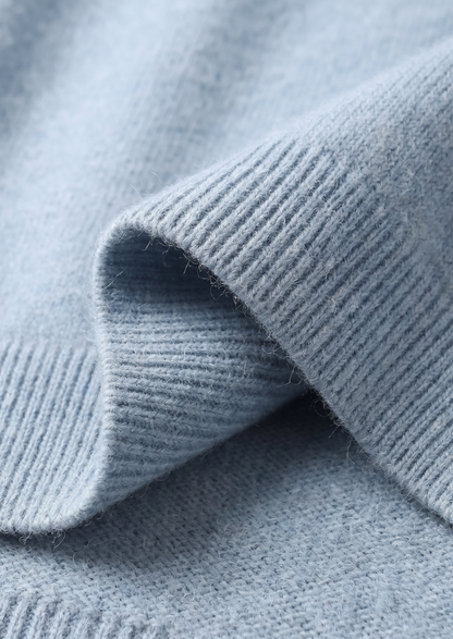 Pure Extra-Fine Merino Wool Light Blue Luzzo Set | Portovelli