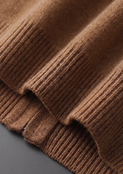 Pure Extra-Fine Merino Wool Caramel Luzzo Set | Portovelli