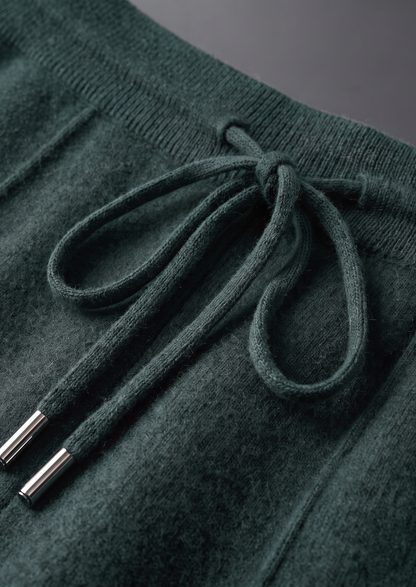 Pure Extra-Fine Merino Wool Sea Green Luzzo Set | Portovelli