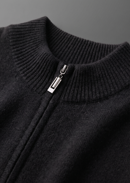 Pure Extra-Fine Merino Wool Black Luzzo Set | Portovelli