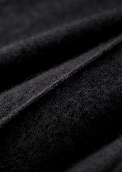 Pure Extra-Fine Merino Wool Black Luzzo Set | Portovelli