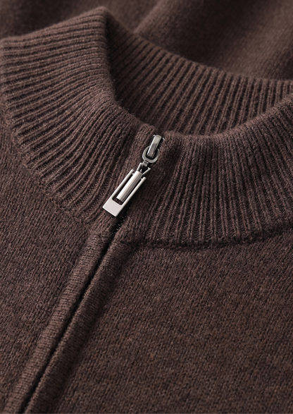 Pure Extra-Fine Merino Wool Dark Brown Luzzo Set | Portovelli