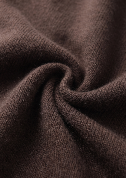 Pure Extra-Fine Merino Wool Dark Brown Luzzo Set | Portovelli