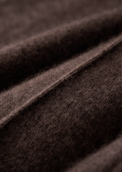 Pure Extra-Fine Merino Wool Dark Brown Luzzo Set | Portovelli